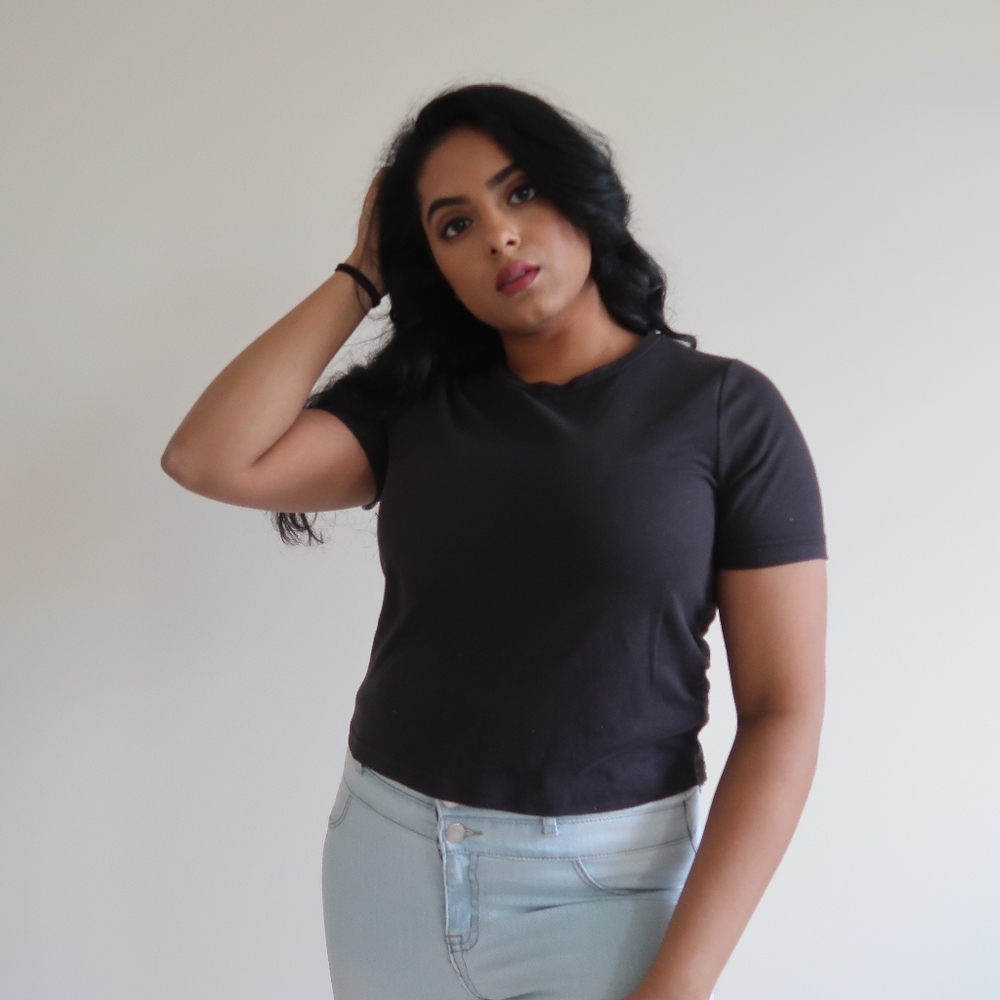 Faux Suede Cropped Top